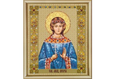 алмазная вышивка КС-126 Икона святой мученицы Веры Набор картина стразами