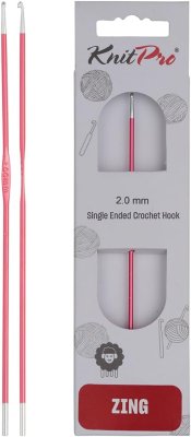 47461 Крючок алюмінієвий Zing KnitPro, 2.00 мм - 1 47461 Крючок алюмінієвий Zing KnitPro, 2.00 мм - 1