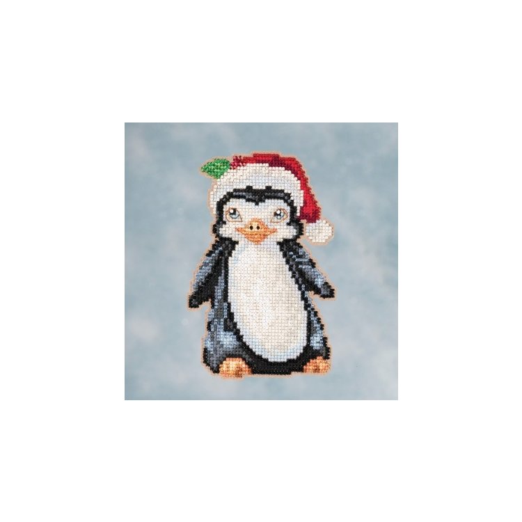 JS201614 Пингвин. Набор для вышивки в смешанной технике Mill Hill - 1