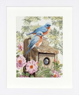 PN-0008197 Сад синіх птахів. Набір для вишивки хрестиком Lanarte - 1