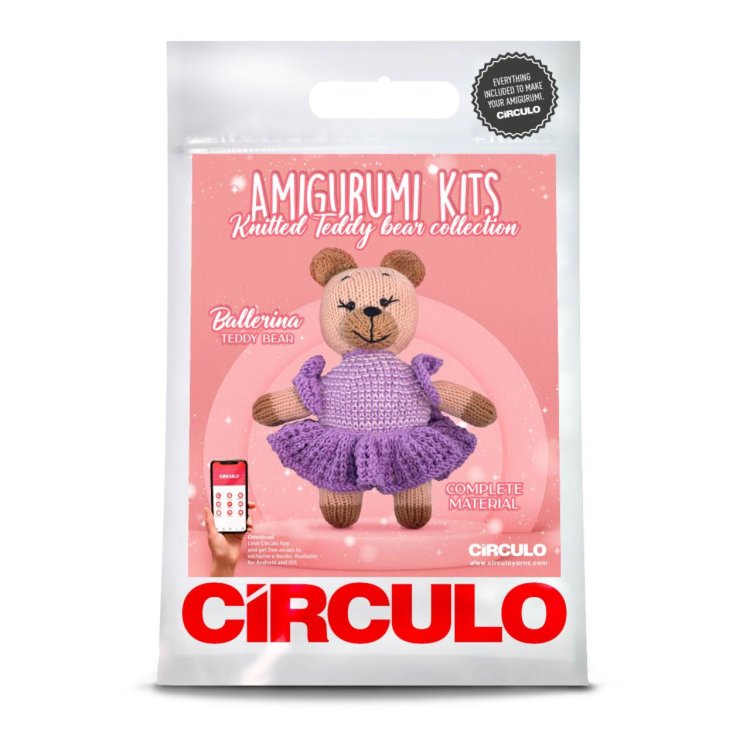 2 AMIGURUMI KIT - KNITTED TEDDY BEAR Ballerina. Набір для в'язання іграшки - 1
