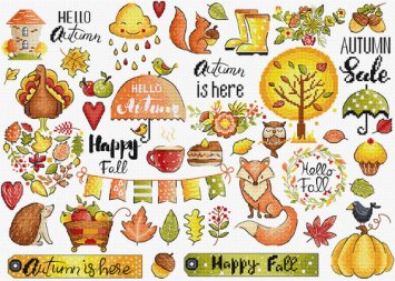 Набор для вышивки крестом L8221 Autumn Sampler. Letistitch - 1