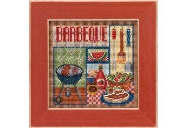 вышивка гладью MH143106 Барбекю. Набор для вышивки в смешанной технике Mill Hill