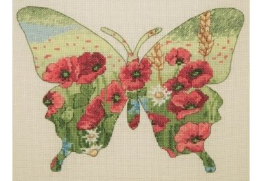  Набор для вышивания крестом Cилуэт бабочки Anchor арт. 05044