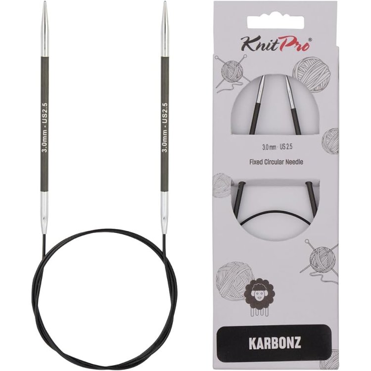 41205 Спицы круговые Karbonz KnitPro 100 см 3.00 мм - 1 41205 Спицы круговые Karbonz KnitPro 100 см 3.00 мм - 1