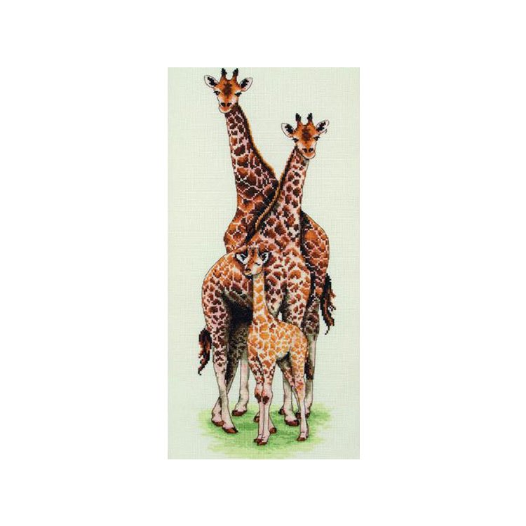 Семья жирафов. Набор для вышивки крестом арт. PCE740 - 1