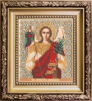 Б-1148 Икона святой архангел Михаил Набор для вышивки бисером - 1