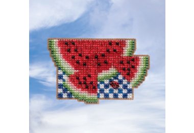 вышивка гладью MH181914 Арбуз. Набор для вышивки в смешанной технике Mill Hill вышивка гладью MH181914 Арбуз. Набор для вышивки в смешанной технике Mill Hill