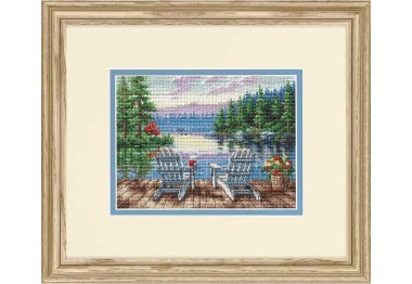  70-65231 Набор для вышивания крестом "Lakeside Morning" "Утро на озере" DIMENSIONS
