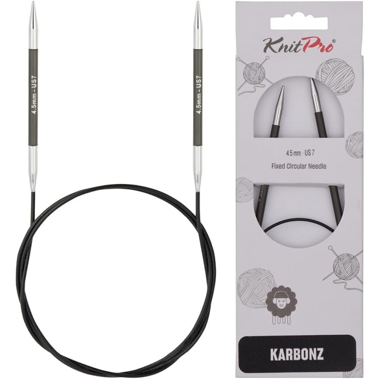 41210 Спиці кругові Karbonz KnitPro 100 см 4.50 мм - 1 41210 Спиці кругові Karbonz KnitPro 100 см 4.50 мм - 1