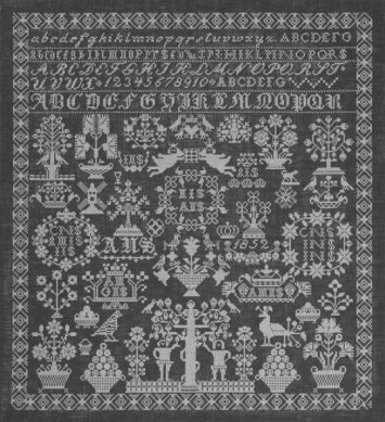 39-7339 Grey namecloth. Набор для вышивания крестом PERMIN - 1