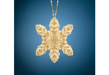 вишивка гладдю MH212016 Перлинна сніжинка. Набір для вишивки в змішаній техниці Mill Hill