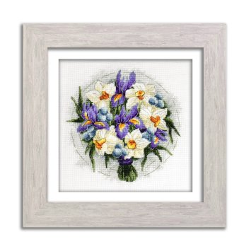 N079 Букет из весенних цветов.. Набор для вышивки крестом Кольорова - 1 N079 Букет из весенних цветов.. Набор для вышивки крестом Кольорова - 1