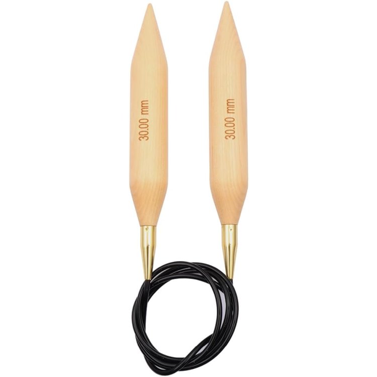 35807 Спицы круговые Jumbo Birch KnitPro, 150 см, 30.00 мм - 1 35807 Спицы круговые Jumbo Birch KnitPro, 150 см, 30.00 мм - 1