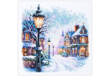  70-35  Снег в городе. Набор для вышивки крестом Magic Needle