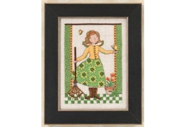 вишивка гладдю DM302101 Весняний сад. Набір для вишивки в змішаній техниці Mill Hill