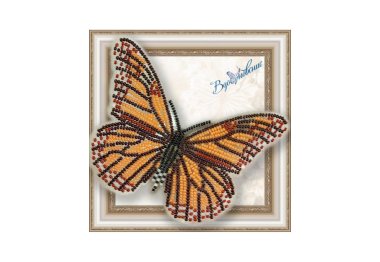  BGP-001 3D Метелик Данаїда Монарх. Набір для вишивки бісером ТМ Вдохновение
