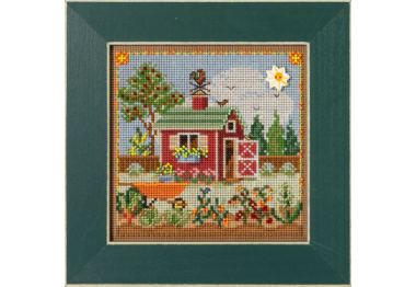 вишивка гладдю MH142313 Сарайчик. Набір для вишивки в змішаній техниці Mill Hill