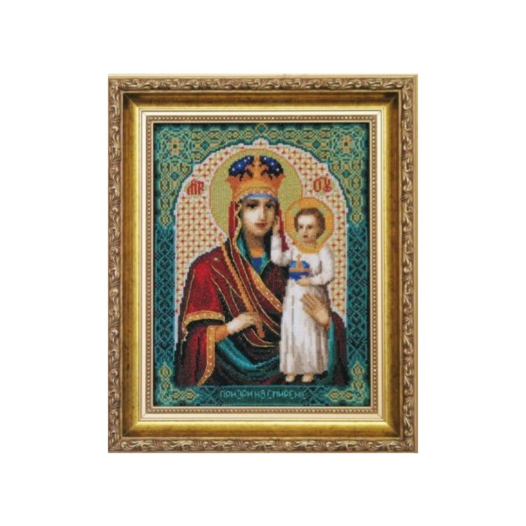 №523 Ікона Образ Пресвятої Богородиці Призри на смирення Набір для вишивання хрестом - 1