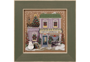 вишивка гладдю MH142136 Кафе Гранде. Набір для вишивки в змішаній техниці Mill Hill