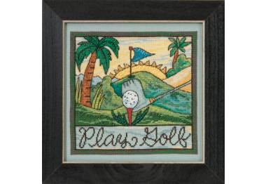 вышивка гладью ST305101 Играй гольф. Набор для вышивки в смешанной технике Mill Hill