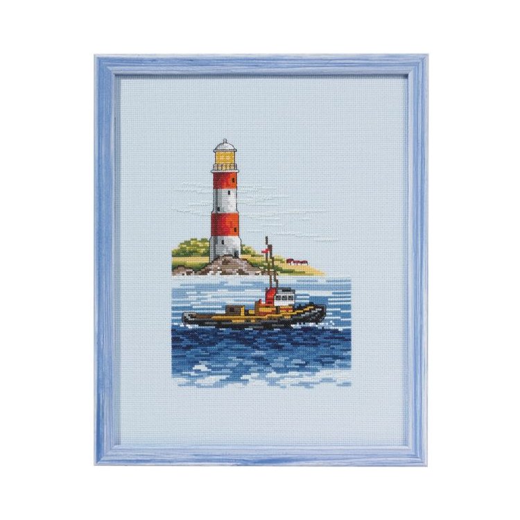 92-2108 Лодка/Маяк. Набор для вышивания крестом PERMIN - 1 92-2108 Лодка/Маяк. Набор для вышивания крестом PERMIN - 1