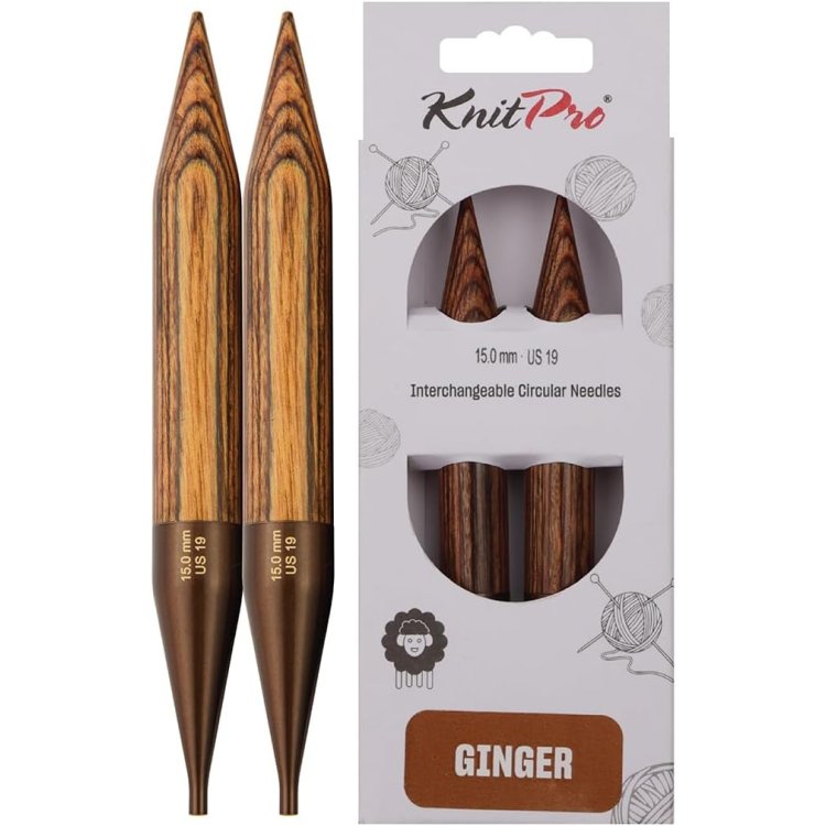 31216 Спицы съемные Ginger KnitPro, 15.00 мм - 1