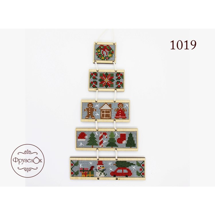 1019 Ялинка. Набір для вишивки хрестиком Фрузелок - 1