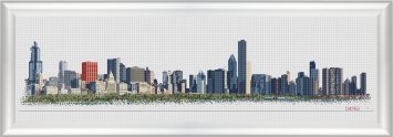 603 Skyline Chicago Linen. Набір для вишивки хрестом Thea Gouverneur - 1
