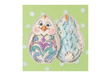 вишивка гладдю JS181713 Біле курча. Набір для вишивки в змішаній техніці Mill Hill