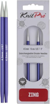 47504 Спицы съемные Zing KnitPro, 4.50 мм - 1 47504 Спицы съемные Zing KnitPro, 4.50 мм - 1