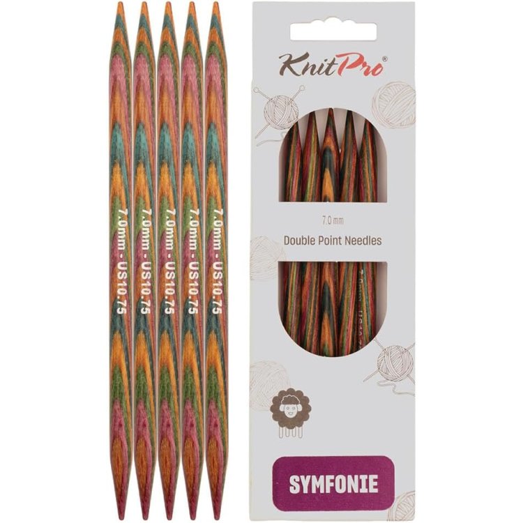 20116 Спицы носочные Symfonie Wood KnitPro, 20 см, 7.00 мм - 1