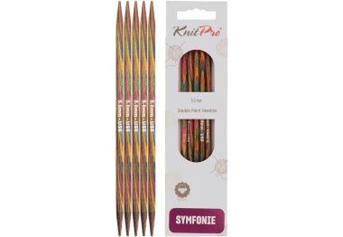 спицы для вязания 20142 Спицы носочные Symfonie Wood KnitPro, 15 см, 5.00 мм