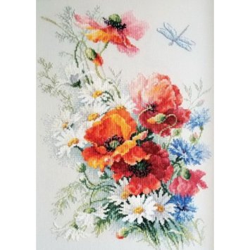 8338 Ромашки з Маками. Набір для вишивки хрестиком Classic Design - 1