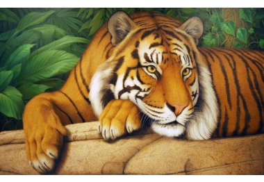 алмазна вишивка dm-289 Мудрий тигр. Набір для виготовлення картини стразами