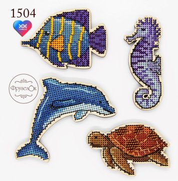 1504 Подводный мир. Набор для вышивки крестом Фрузелок - 1