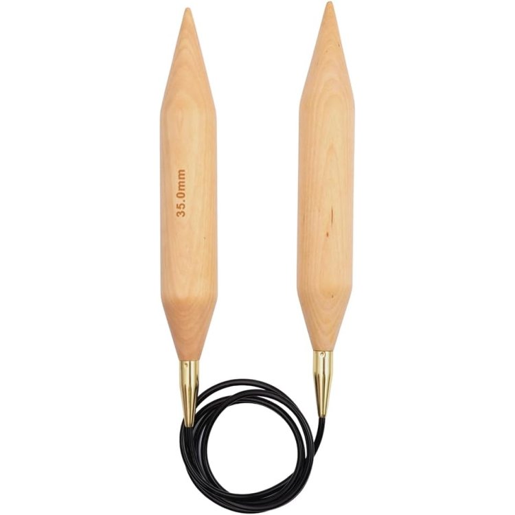 35802 Спиці кругові Jumbo Birch KnitPro, 80 см, 35.00 мм - 1