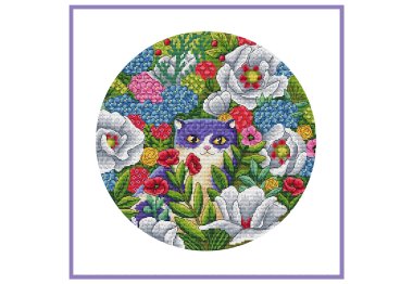  Набор для вышивки крестом Котомания. Маковка Ksenya project 10-006