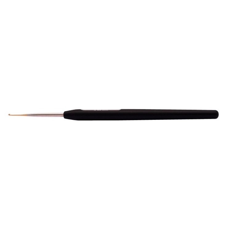 Крючок стальной с черной ручкой KnitPro - 1