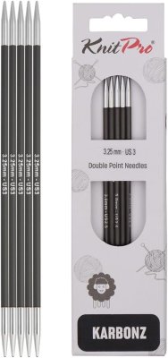 41110 Спиці шкарпеткові Karbonz KnitPro 15 см 3.25 мм - 1 41110 Спиці шкарпеткові Karbonz KnitPro 15 см 3.25 мм - 1