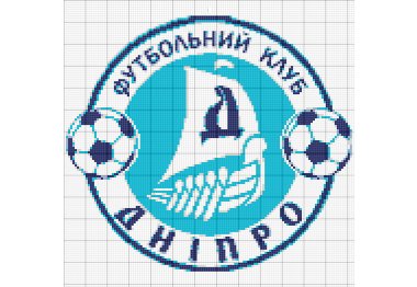  ПВ-0001/3 Футбольний клуб Дніпро. Схема для вишивки бісером