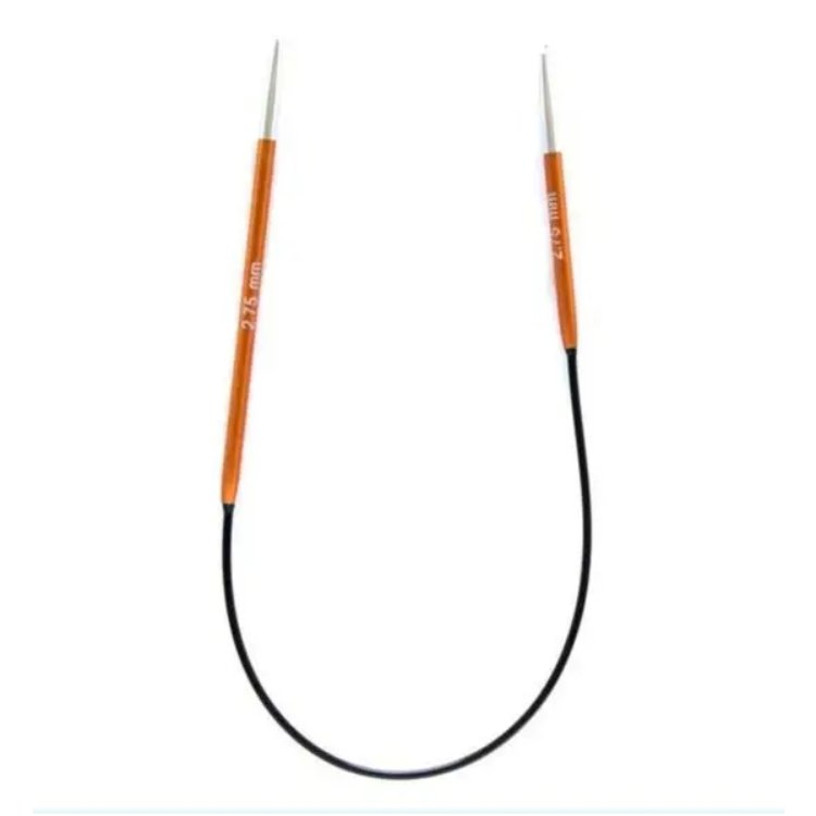 47053 Спиці кругові Zing KnitPro, 25 см, 2,75 мм - 1