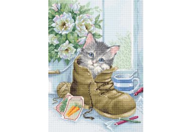  B2391 Миле кошеня. Набір для вишивки хрестиком