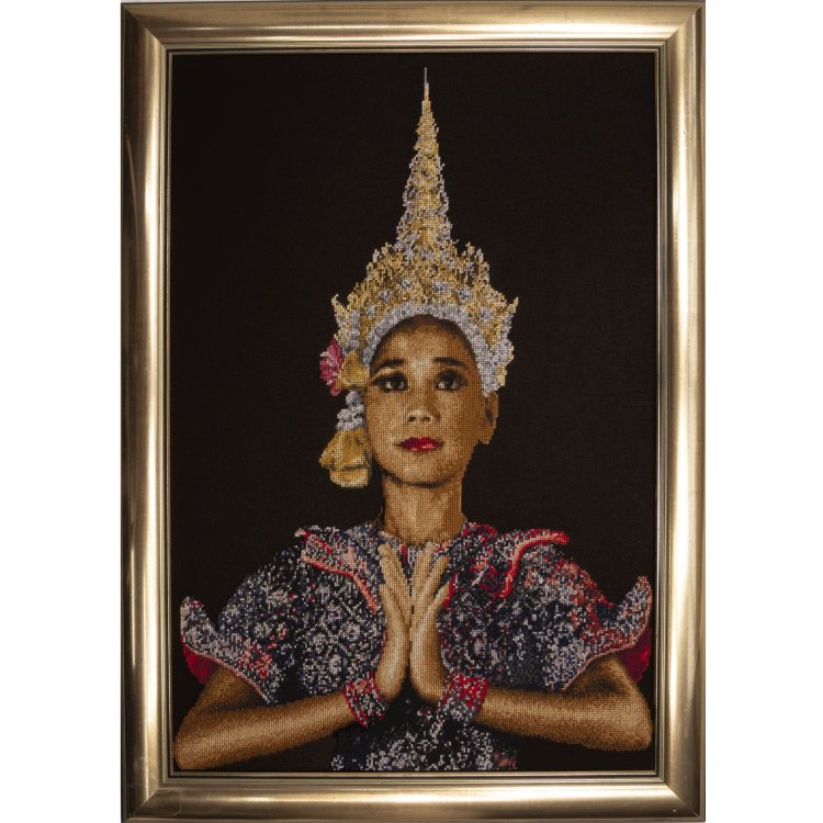 599.05 Thai Lady Black Aida. Набор для вышивки крестом Thea Gouverneur - 1