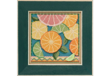 вишивка гладдю MH142111 Цитрусові. Набір для вишивки в змішаній техниці Mill Hill
