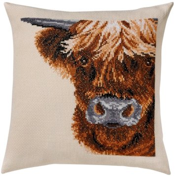 83-6102 Шотландская высокогорная корова. Набор для вышивания крестом PERMIN - 1