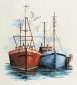 DWSEA03 Coastal Britain - Fish Quay &quot;Прибережна Британія - Фіш Куей&quot; Bothy Threads. Набір для вишивки хрестиком - 1