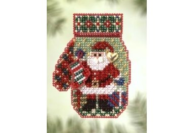 вишивка гладдю MHCM51 ' Ніч Санти. Набір для вишивки в змішаній техниці Mill Hill