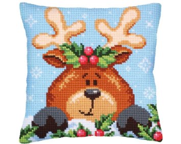 5241 Christmas with fawn. Набір для вишивки хрестиком Collection D'Art - 1