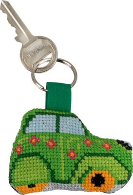 11-6115 Брелок Зелений Сітроен. Набір для вишивання хрестом PERMIN - 1